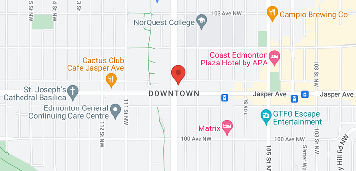 map of #701 10105 109 ST NW